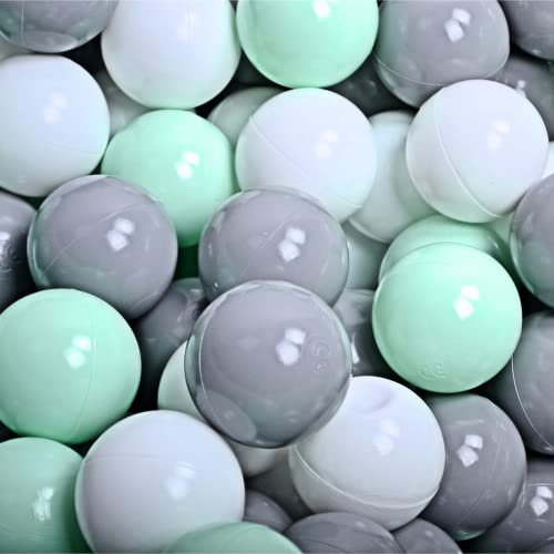 MEOWBABY Bälle Bällebad – Bällebad Bälle 7cm – Plastikbälle für Baby & Kinder – Spielbälle für Bällebad – Bunte Bälle – Bälle Baby