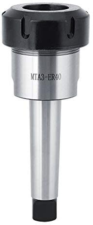 Collet Chuck Holder, Precision ER40UM MTA3 Carbon Steel Morse Taper Collet Chuck Holder for CNC Milling Lathe Machine 3-26mm