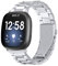 SPGUARD Armband Kompatibel mit Fitbit Versa 4/3 Armband Fitbit Sense Armband,Edelstahl Metall Ersatzarmband für Fitbit Versa 3/Fitbit Sense (Silber)