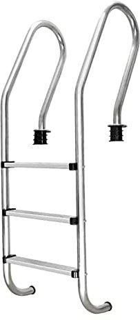 CGF- Piscinas Desmontables Escalera de Piscina de 2/3 peldaños Escalera de Piscina para Interior y Exterior - Acero Inoxidable