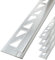 Dalsys 5x Fliesenschiene 2,5m x 8mm Eckprofil Quadratprofil Aluminium (eloxiert) Silber matt, Fliesenprofil