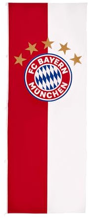 FC Bayern München Hissfahne I Hochformat I Logo I Rot-Weiß I Fußball I 400x150 cm