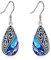 POPLYKE Abalone Muschel Filigran Tropfen Tropfen Ohrringe Sterling Silber Vintage Ohrringe Damen Schmuck