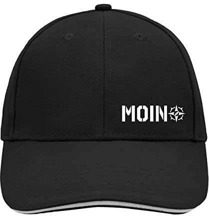 Huuraa Cappy Mütze Moin Kompass Geschenk Black/Light Grey Moin Kompass Präsent