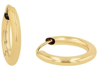 Amor Creolen Unisex Damen Herren Ohrschmuck, 1,2 cm, Gold, Kommt in Schmuck Geschenk Box, 9146338