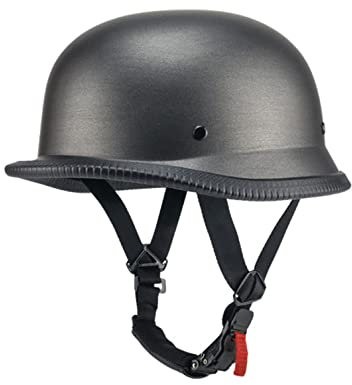Halbschalenhelm Halbhelme Motorradhelm mit ECE Genehmigt Brain-Cap Halbschale Roller-Helm Scooter-Helm Jet-Helm Retro für Erwachsene Herren Damen A,XL