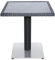 METRO Professional Outdoor Bistrotisch Barbados, Aluminium/PE-Rattan, 70 x 70 cm, Tischplatte in Steinoptik, Wetterfest, Quadratisch, Schwarz/Grau