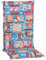 NYVI Hochlehner Auflagen Piemont 4er Set - 118x46x8 cm Maritimes Design - Extra Starker 8cm Sitzpolster - Gartenmöbel Auflagen mit Halteband & Bindebändern