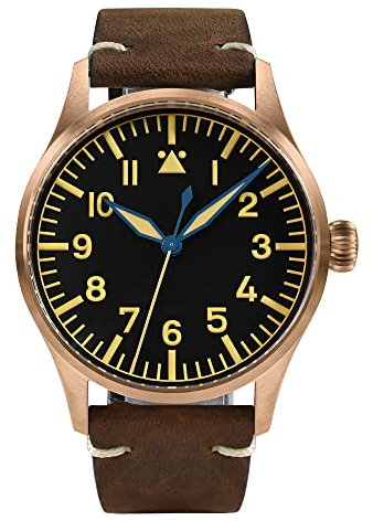 San Martin 41 mm SN0117Q Cusn8 Bronze Pilot Herrenuhr Saphirglas NH35 Automatische Möwe St3621 Mechanische Armbanduhr, Version 2, Mechanisch