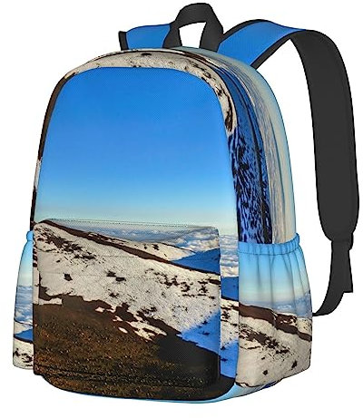 VACSAX Mauna Kea Summit Sunset Print Rucksack Laptop Rucksack für Männer Frauen Sport Rucksack Casual Daypack, Schwarz , One size