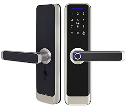 Tuya Zigbee Smart Fingerprint Door Lock IC Card Key Password App Remote Unlock with Doorbell Security Mechanical Lock (Color : 50 50 Dual 240)