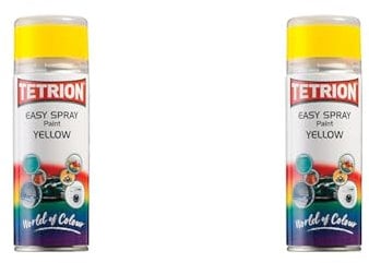 Tetrion Easy Spray Paint Yellow Spray Paint - 400ml (Pack of 2)