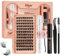 Higu clace DIY-Eyelash-Extension Kit, Lashes-Clusters Kit Mix10-16mm D Curl, Individual-Eyelashes Kit with Bond and Seal, Applicator, Lash Glue Remover, at Home (mix10-16mm Kit)