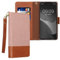 kwmobile Hülle klappbar kompatibel mit Samsung Galaxy A53 5G Handyhülle - Kunstleder Flip Case mit Schlaufe und Standfunktion - Cover in Altrosa Braun