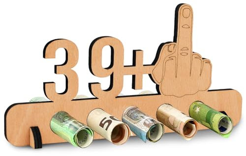 Voarge Originelle Lustig 40. Geburtstag Geldgeschenk Holz, Geldgeschenke Schild Geburtstagskarte-39+1, 40 Geburtstag Deko,Geldgeschenke Geburtstag 40 für Geburtstag Jubiläum (40 Jahre)