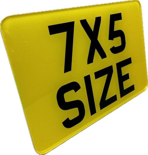 Small 7X5inch (178mmx127mm) Plate Motorbike Motorcycle Reflective Track Day Novelty Show Number