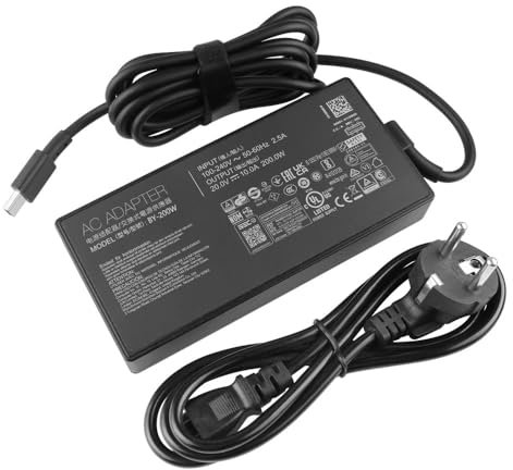 200W Charger for Asus ROG Zephyrus G16 GA605 GA605WI GA605 GA605WV TUF Gaming A14 A16 FA401WV FA401UV FA608 FA608WV ProArt PX13 HN7306 HN7306WV P16 H7606 H7606WI ADP-200JB K