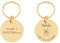 HEIMWOHL Hundemarke mit Gravur Personalisierte Fotogravur Hunde Zubehör Dog Tag Halsband Hund Personalisiert - Tiermarke für Hunde & Katzen Rund 25mm (Gold)