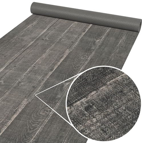 ANRO Küchenläufer Küchenteppich Teppich-Läufer pflegeleicht Läufer Flur Küche rutschfest abwaschbar Holzbrett 200 x 65 cm