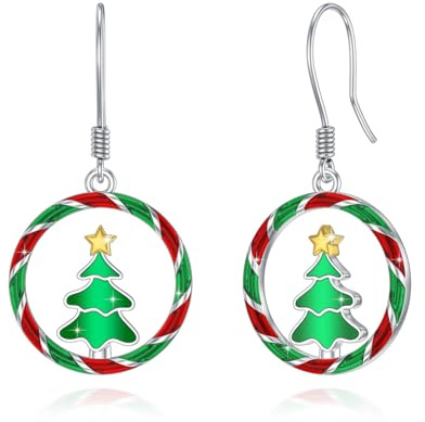 YueYuan Winter Ohrringe 925 Sterling Silber Schneeflocke Pinguin Baum | Festlicher Schmuck für Ehefrau, Mutter, Tochter, Schwester oder Freundin zu Weihnachten und Geburtstag