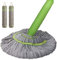 Twist Mops For Floor Cleaning, Super Absorbent Washable Mop Head , Long Handled Twist Mop With 2 Microfiber Washable Heads Refill, For Household Hardwood Vinyl Laminate Tile