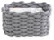 1 Stück Aufbewahrungskorb Baumwolle Korb Geflochten Körbchen Aufbewahrung,Quadratische Speicher Regalkörbe für Schränke,Bad,Küche,Stapelbare Deko Speicher Storage Basket,Grau-20 x 15 x 12 cm