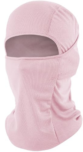 fuinloth Sturmhaube, Skimaske Balaclava, Motorrad Fahrrad gesichtshaube für Herren/Damen Hellrosa