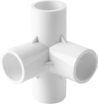 PVC-Wasserrohr-T-Stück, PVC-Rohrverbindungsstücke - 3-Wege-T-Stück, PVC-Fittings, Rohrfittings-Adapter,Rohrverbindungsstück-Adapter-Anschluss, 3/4/5-Wege-PVC-Rohrverbindungsstück-Verbindungsstück für
