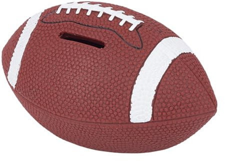 OLYCRAFT Fußball Sparschwein 20cm Dekorative Münzbank Aus Kunstharz Rugby Sport Spardose Sport Sparbank Fußball Spardose Zum Sparen von Geld Rugby Liebhaber Zimmer Heimdekoration