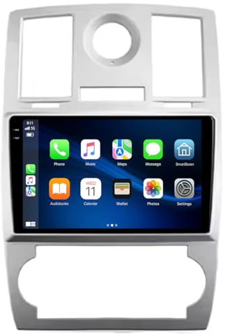 ADDUE Autoradio Kabelloses Auto für Chrysler 300C 2004-2011 Android 14 Radio mit Navi 9 Zoll Touchscreen Bluetooth HiFi GPS Navigation WiFi FM RDS Radio Stereo,Rückfahrkamera