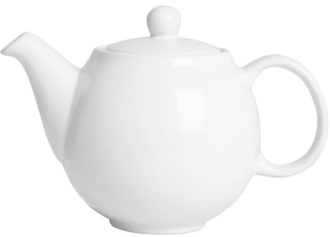 Olympia Café Stoneware Teapot 450ml (Pack of 2), White | Heat-retaining walls keep beverages hot for longer, with a durable glaze that resists chipping and scratching.