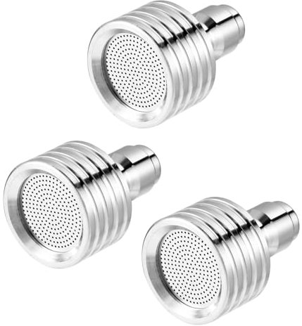Tinoaly 3pcs Pressure Washer Spray Nozzle, Stainless Steel 3 Sizes Aperture Pressure Power Soft Wash Tip Head with 1/4 Quick Connect Accessories for Garden Watering Car Furniture