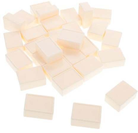 Milisten Acryl Selbstgemacht Brettspiel Blöcke in Beige Leere Spielplättchen mit Ästhetischem Design und Bruchfestem Material für Kreatives Spielen und Tischdekoration