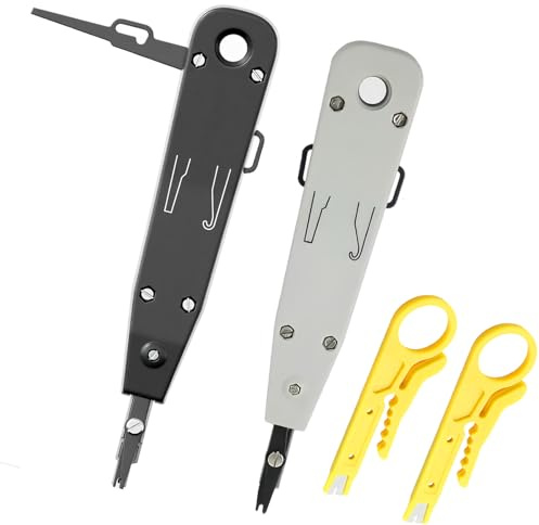 4 Stück Lsa Auflegewerkzeug, Lsa Plus Anlegewerkzeug mit Haken und Klinge Netzwerk CAT 7 Netzwerk Werkzeug für Netzwerkdose Aufputz Zur Prüfgeräte Tools Multifunktionale Set