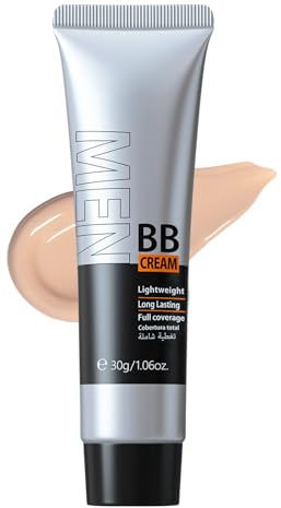 BB Cream Männer, Hydratisierend Foundation Farbkorrektor für Natürlichen Hautton, Feuchtigkeitsspendend Full Coverage Concealer Man, Wasserfest & Langlebig Tinted Moisturiser für Makelloses Make Up