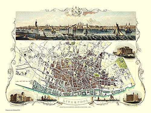 History Portal Limited Edition 1000 Piece Jigsaw Puzzle - Map of Liverpool 1851 by John Tallis