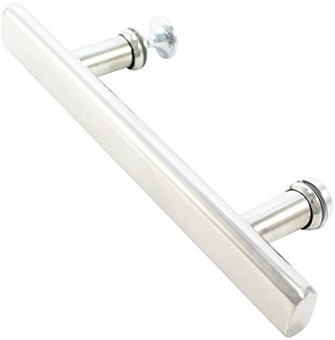 Di Vapor (R) Poignée de porte de douche en acier inoxydable, 140 mm, espacement d’un trou à l’autre 14 cm