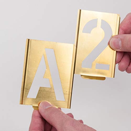 KUKKO Profi-Signierschablonen-Satz mit Steckmechanismus Buchstaben (150 mm)