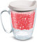 Tervis 1334973 Bicchiere isolato con fogliame e felce con involucro e coperchio bianco, Tritan, 40 ml, trasparente