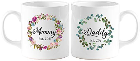 Mummy Daddy Mug | Personalised with Year | Gift for Mum Dad | 11Oz | Father's Mother's Day Present from Son or Daughter | Birthday Christmas Gifts