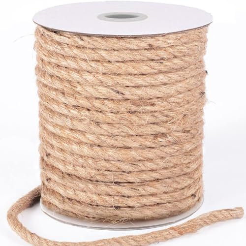 HOMYHOME natürliche Jute bindfäden 10mm 30 Meter Garten Kordel Kunst Handwerk heschenk bindfäden Weihnachten Bindfäden Industrie verpackung Materialien langlebig saite für anwendungen im Garten 98.5ft