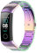 Yikamosi Compatible With Huawei Honor Band 4/Band 5,Stainless Steel Metal Quick Fit Replacement Smart Watch Bracelet Strap Bands for Huawei Honor Band 4(CRS-B19)/Band 5(CRS-B19S)(Colorful)