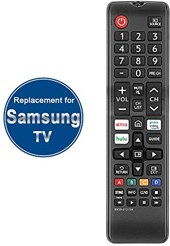 Gvirtue BN59-01315A BN59-01315D Replacement for Samsung Remote Control and Smart 4K Ultra UHD Curved Series 8/7/ 6 TV HDTV LED, UN 32/40/ 43/50/ 55/58/ 65/75 inch N/NU/RU Series 5300 6900 710D