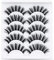URAQT Falsche Wimpern, 5 Paare 3D Künstliche Wimpern, Natürliche Lange Wimpern Set, Dicke 3d Lashes Wiederverwendbar, Schwarz (3D-47)