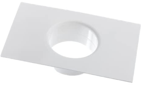 EUROPLAST Ø 125mm Abschlussrahmen Wandanschluss Flansch Rundrohr Kunststoff Schachtsystem, Weiß