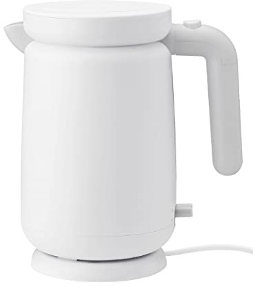 RIG-TIG Wasserkocher FOODIE - Schneller, energieeffizienter, elektrischer Kocher - Wasserkessel/Kaffeekanne/Teekanne - Mit Abschaltautomatik, herausnehmbarem Kalkfilter - 1500 W, 1 Liter, Weiß