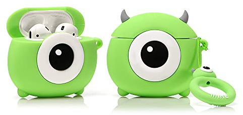 YIGEYI Airpods Schutzhülle aus Silikon, kompatibel mit Airpods 1 und 2, 3D-Cartoon-Abdeckung, niedlich, lustig, [leichte Anime DSN Avatar] (Mike)