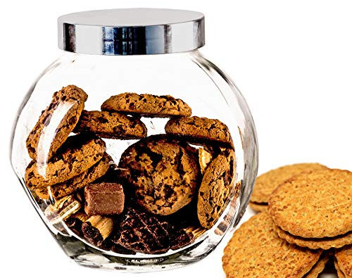 BigDean 3er Set 2 Liter Bonbonglas mit Schraubdeckel - Candy-Glas groß - Für Süßigkeiten, Kekse, Mehl-Aufbewahrung & Gewürze - Made in Germany - Spülmaschinenfest