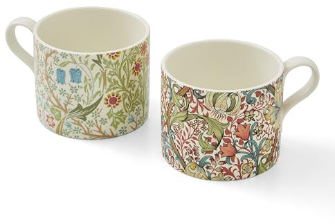 Morris & Co. Blackthorn & Golden Lilly - Juego de 2 tazas