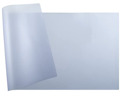 Exacompta 29640E Schreibunterlage Crystal,aus Weich-PVC, eine glatte und eine genarbte Oberfläche, Format 43 x 90 cm, farblos, wird gerollt geliefert